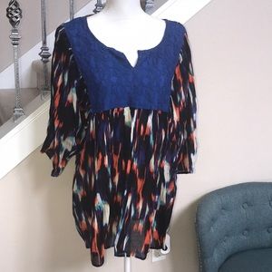 Woman Tunic Top blouse Size 1X work career casual